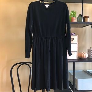 Merino Wool & Silk Midi Dress